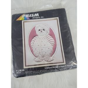 VINTAGE PRISM‎ DESIGNS P.J.BEAR PRS 65 Sculptured Stitchery Kit NOS